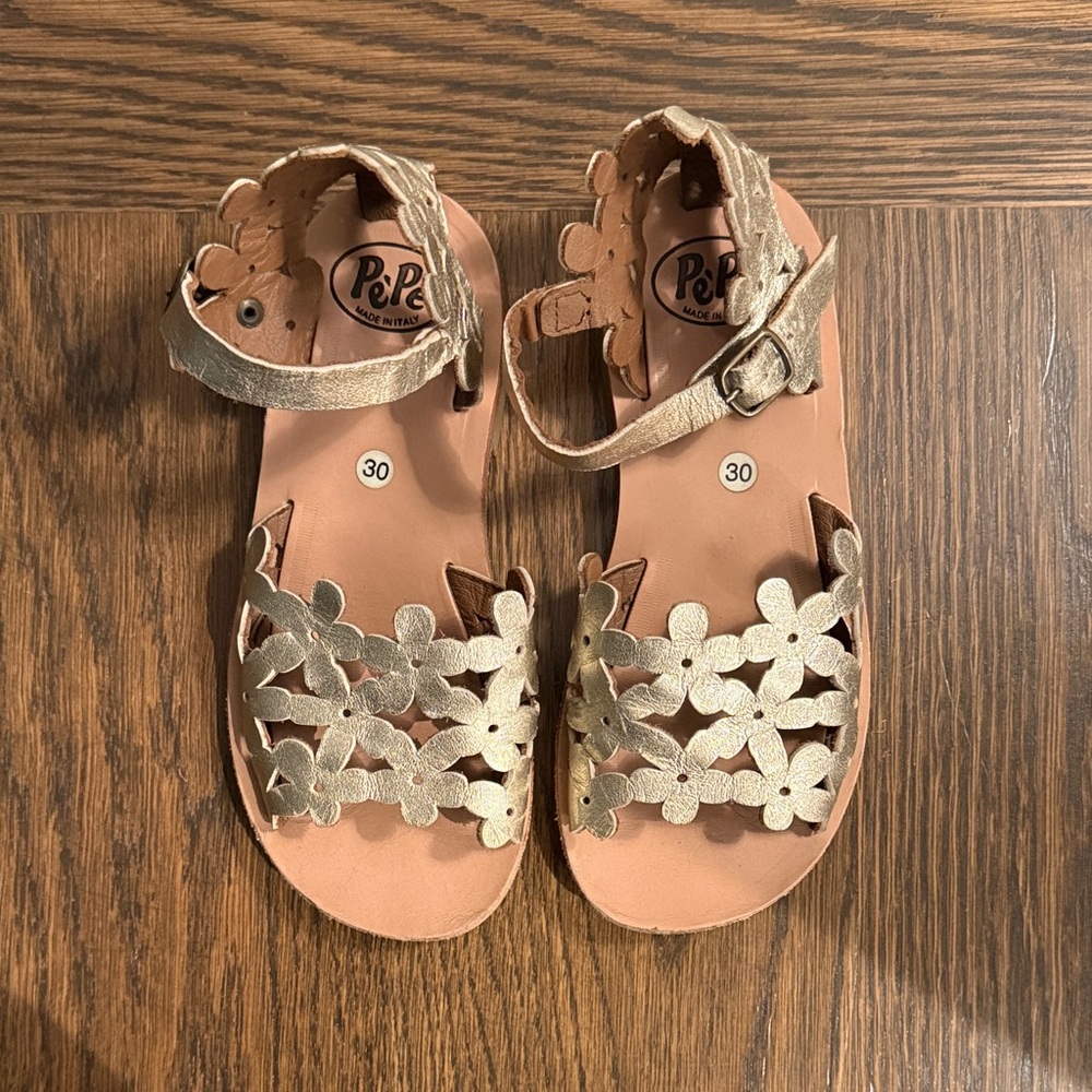 Pépé Kids Julie floral cut-out sandals